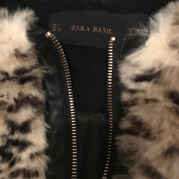 Zara leopard print faux fur coat - Picture 4 of 4